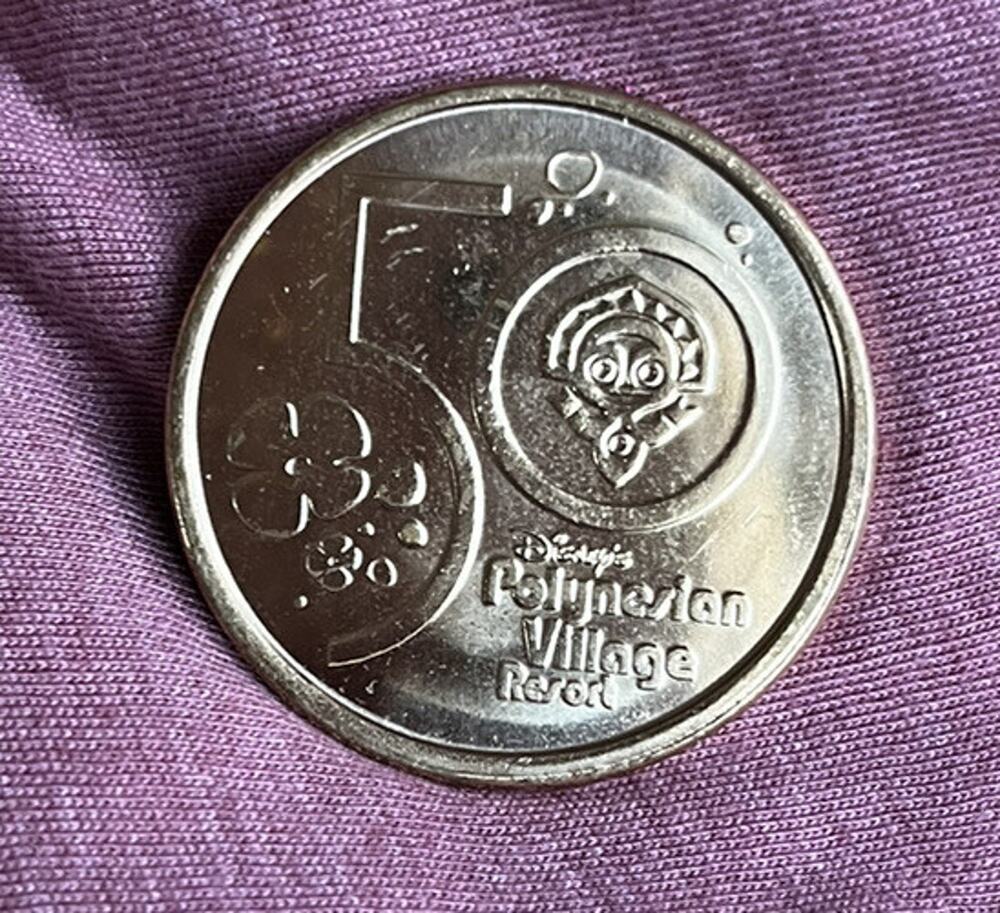 Walt Disney World 50th Anniversary Gold Medallion Coin Polynesian Village Rare